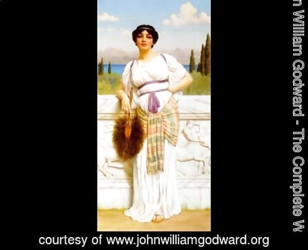 John William Godward - A Greek Beauty