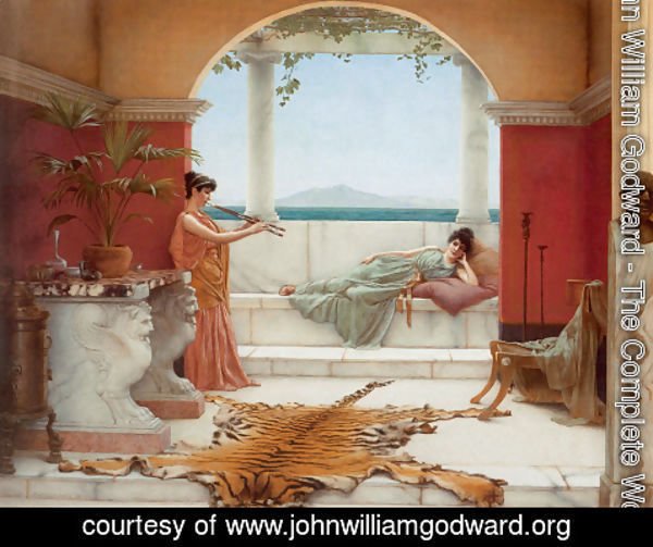 John William Godward - The Sweet Siesta Of A Summer Day