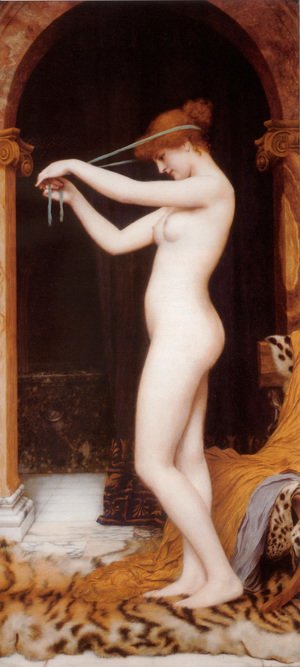 John William Godward - Venus Binding Her Hair