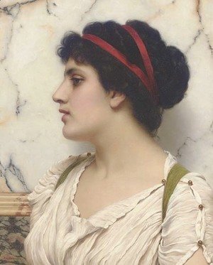 John William Godward - Portrait of a Young Woman