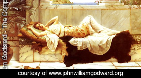 John William Godward - Liegende