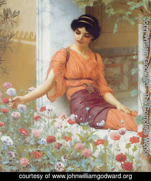 John William Godward - Summer Flowers