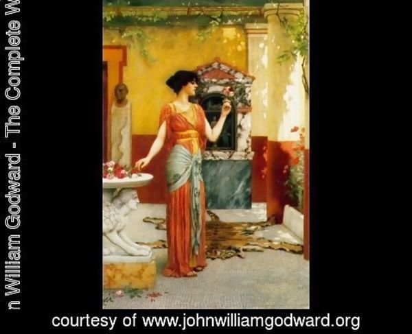 John William Godward - The Bouquet